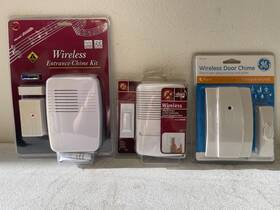 Le-6168-a Heath Lot Of 3 Zenith Wireless Portable Doorbell Chime Kits Model