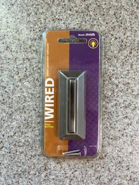 Dw-753 Heath Zenith 016963906020 Wired Satin Nickel Finish Push Button Door Bell Rectangle