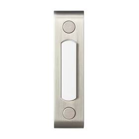 Heath Zenith 445056199101 Satin Nickel Metal Wired Lighted Push Doorbell Button