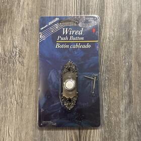 Le-225-a Heath / Zenith Wired Push Button Solid Brass Ornate Le-225a Decorator Lighted Doorbell