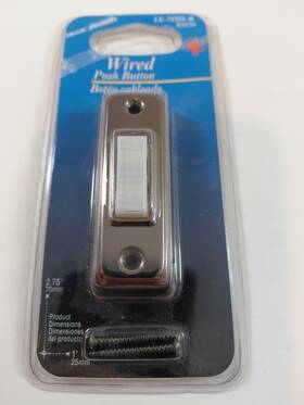 Le-715d-b Heath/zenith Wired Doorbell Push Button Silver White Lighted Surface