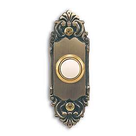 Sl-709-00 Heathco Llc Wired Doorbell Push Button Led Light Antique Brass - Quantity 1