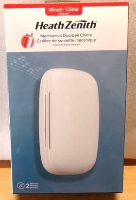 18000073 Heathzenith Heath Zenith White Plastic Wired Door Chime
