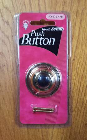 Hx-6727-pb Heathzenith New Heath Zenith Push Button For Door Chimes Bells And Buzzers To 24v