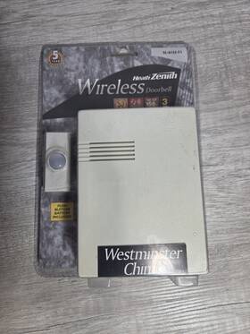 Sl-6153-t1 Heathzenith Sl-6153-a Heath Zenith White Wireless Westminster Door Chime Kit- New Sealed