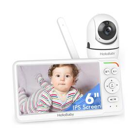 Hb6560 Hellobaby Baby Monitor With 6 Inch World First Ips Screen 30-hrs Battery Remote