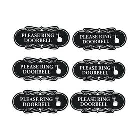 Sign-0929 Hmdzmr Please Ring Doorbell Sign 6pcs Self Adhesive Door Entrance Reception Notice V