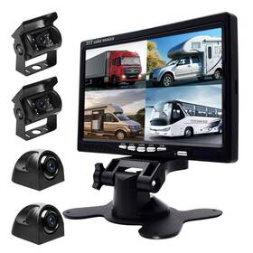 Hodozzy 702248622265 Wired Backup Camera System With 7 Inch Monitor For Rv Trucks Cars 4 Channel