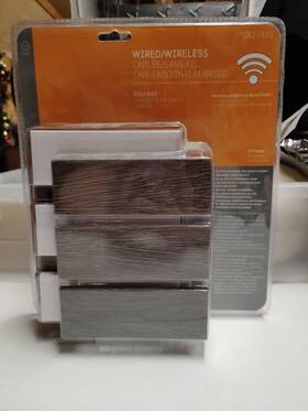 0827851 Home Wired/wireless Doorbell Weathered Wood Interchangeable Face Plates
