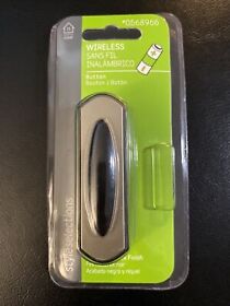 0568966 Home Style Selectioins Wireless Button Nickel And Black Finish Doorbell #0568966