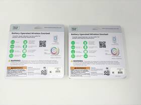 Home Zone Security 889526535094 2 Battery Operated Wireless Doorbell 60 Sound Options Rgb Set Of