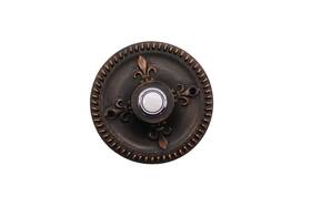 Homenhancements 786929211801 Rubbed Bronze Traditional Round Doorbell Wired Button Decorative Doorbe