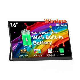 P160qhbw Hotyeah 16 Inch 2.5k Wireless Portable Monitor Battery-powered Support Airplay Miracast