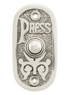 R-010hu-bbp-003-sn House Of Antique Hardware New Eastlake Inch Press Solid-brass Doorbell Button Brushed/satin Nickel Finish