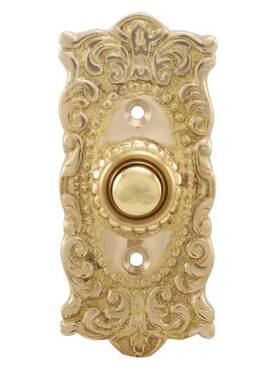 R-010hu-bdb-01-pb House Of Antique Hardware New Victorian Decorative Cast Brass Doorbell Button Polished Finish