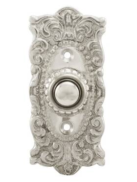 R-010hu-bdb-01-sn House Of Antique Hardware New Victorian Decorative Cast Brass Doorbell Button Brushed/satin Nickel Finish