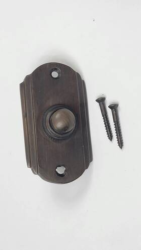 R-010hu-bdb-03-ab House Of Antique Hardware Art Deco Doorbell Push Button Solid Brass Bronze Hardwa