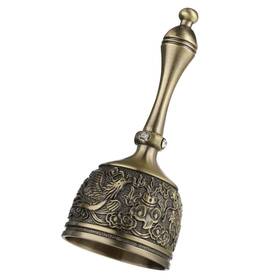 Ilssli 607602442346 Hand Bell Brass Dinner Call Bells Loud Service Ringing Tibetan Bronze