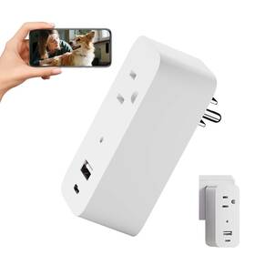 Qx-ps3 Incliick Wireless Plug 1080p Camera Smart Power Strip Support App Remote And Local Stora