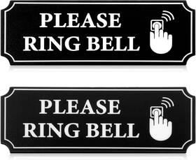 5111wcom0034 Innohhustle 2 Pcs Please Ring Doorbell Sign Self-adhesive Waterproof Bell Outdo
