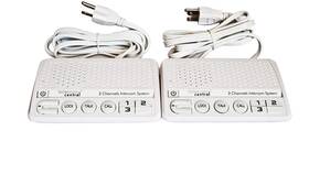 Fm413w-2 Intercom Central Ground Wire Power-line 3 Channels System Two Stations Set. White