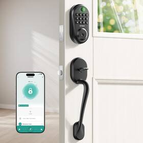Loc350yhbusir Ironzon Keyless Entry Door Lock With Handles Set Fingerprint Smart