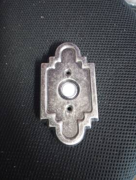 Hp111425p Its About Chime Decorative Doorbell Push Button Door Pewter Silver Hammered Art