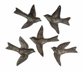 Sm293 Its Cactus Set Of 5 Birds Wall Decor Cute Flying Indoor Outdoor Handmade