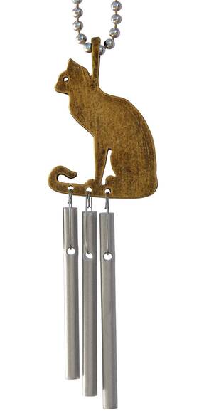 Jacobs Musical Chimes 755918136562 Car Charm Cat Mini Wind Chime