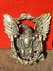 B3223 Japan American Vintage Door Knocker Brass Wreath Eagle