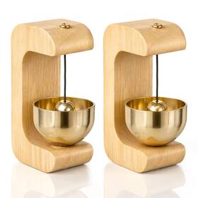 Jjunw 861415 2 Pcs Magnetic Door Chime Bell Wooden Shopkeepers Type 1