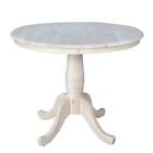 K-36rt International Concepts Unfinished Pedestal Dining Table 727506540686