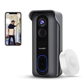 Bell-j4 Kamep Wireless Doorbell Camera With Chime 2k Qhd Resolution 2-way Audio Pi