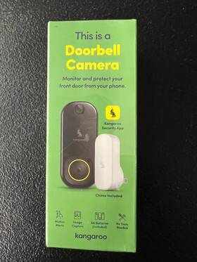 Ada66e03-e32d-43 Kangaroo Doorbell Camera Smart Security Device Wireless Home Monitoring Chime