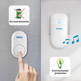 M518 Kerui Wireless Door Bell Long Range Home Cordless 52 Chime Plug-in Doorbell Us