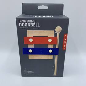 Kikkerland 612615081994 Ding Dong Doorbell Chime Xylophone Door With Wooden Mallet