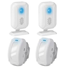 E13-ks-sf20r-2pk-doris720 Kingsl Wireless Infrared Motion Sensor Alarm Detector Doorbell Chime Security Reminder