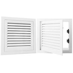 Kiwdzfu 445051286202 12x12 Inch Gable Vent Aluminum Alloy White Push-button Switch Ventilation Panel