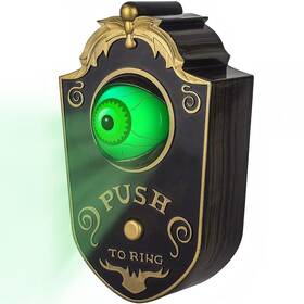 Funny-us881 Kjyunk Halloween Doorbell Eyeball Hallo-ween Decoration Talking For Black