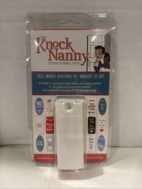 Kn001w-2 Knock Nanny The Designer Doorbell Cover