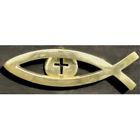 Ichk-1 Knocker Brass 8.5 Mill Fish Mayer Door 2.375 Ichthus