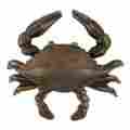 134-ob-drkn Krc-xmh Kensington Row Coastal Collection Door Knockers Blue Crab Knocker Oiled Bronze Nautical Decor 047393855329