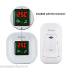 36songthermometer Led Receiver Control Waterproof Wireless Green Doorbell Remote