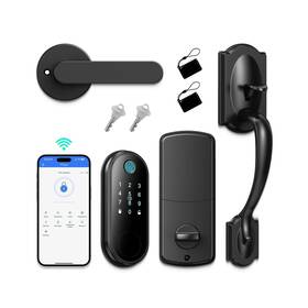 5061-8004 Leelen Smart Lock Front Door Set Fingerprint Keyless Entry With Han