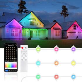 Byr-oe-st81-36d-15m Leelen Wi-fi And Bluetooth Permanent Outdoor Lights 50ft Ip68 Smart Rgbic Cw Christ