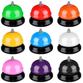 Am553731 Lemecima 10 Pcs Game Call Bell Colorful Desk Metal Ring 3 Inch Diameter Hand