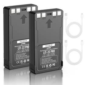 Lit-22 Lesaps 2 Pack Battery 7000mah Rechargeable Lithium For Spypoint Trail