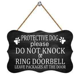 Licpact 088028614431 Protective Dog Please Do Not Knock Or Ring Doorbell Leave Packa