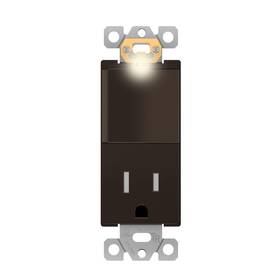 Lcs1-1ptr-br Lider Matte Finish Lighted Combination Decorator Switch And Tamper-resistant