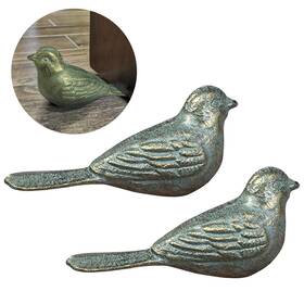 Livfodrm 788484624973 Door Stopper Security Floor Decorative Cute Bird Heavy Duty Cast Iron St